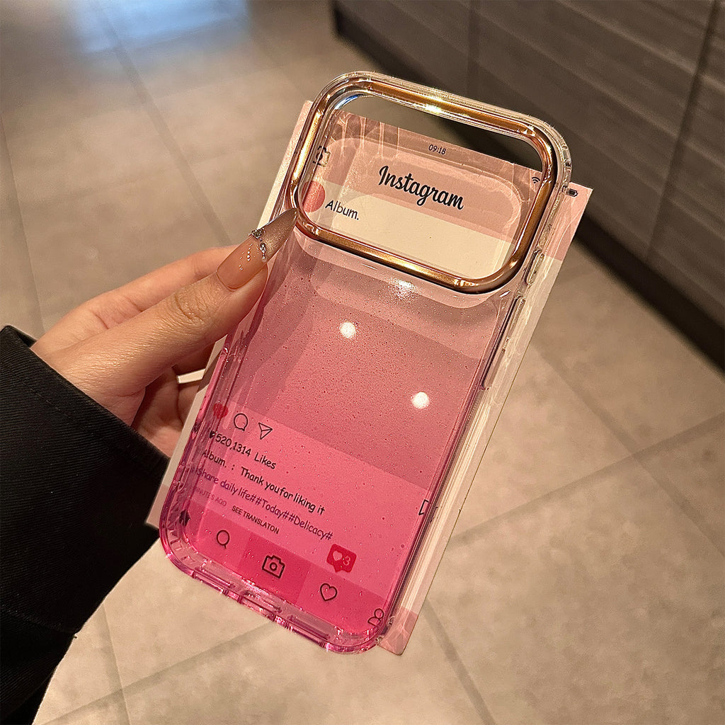 【iPhone17シリーズ対応】グラデーションカラー｜きらめきクリアiPhoneケース