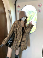 ツイードチェックオーバージャケット