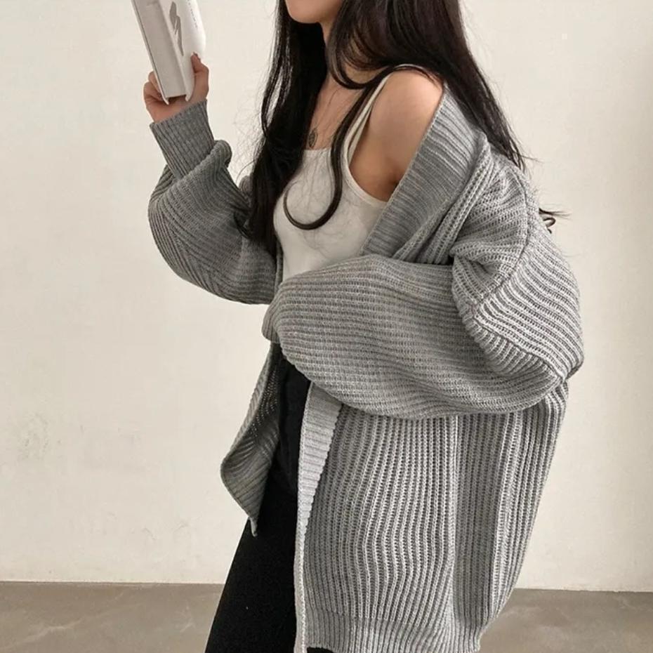 ソフトタッチルーズニットカーディガン