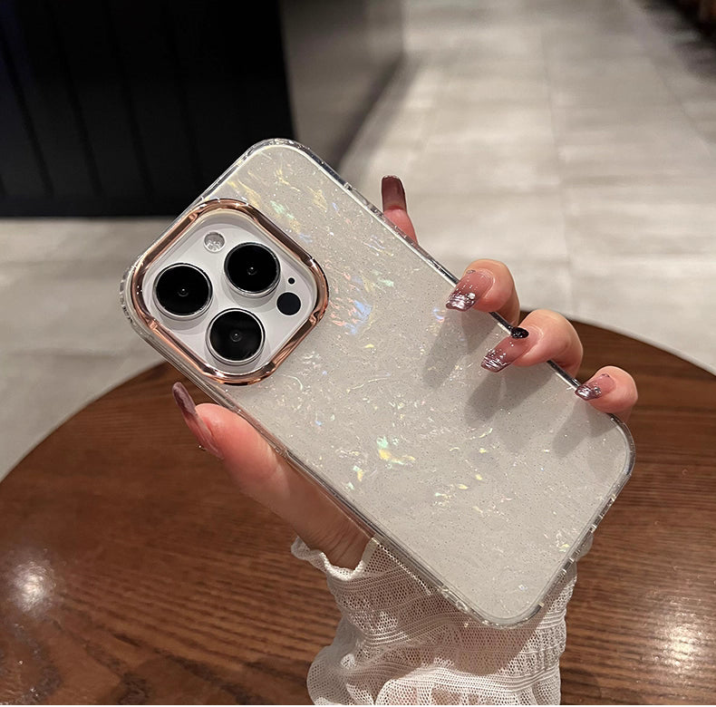 グリッターシェルフレームiPhoneケース
