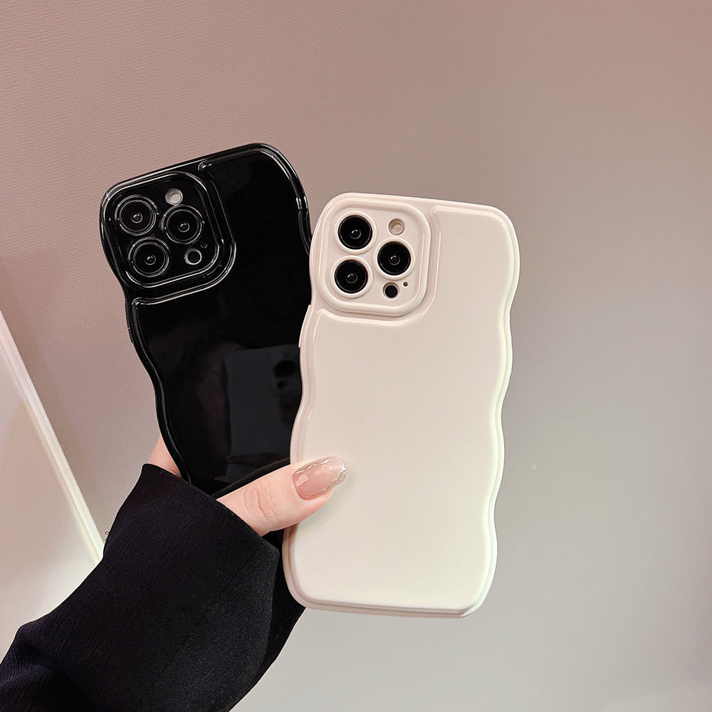 波打ちラインがかわいい｜ツヤ系iPhoneケース