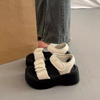 ギャザーデザイン｜厚底サンダル