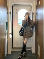 ツイードチェックオーバージャケット