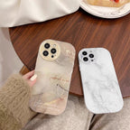 丸みフォルム×大理石マーブル｜高品質シリコンiPhoneケース