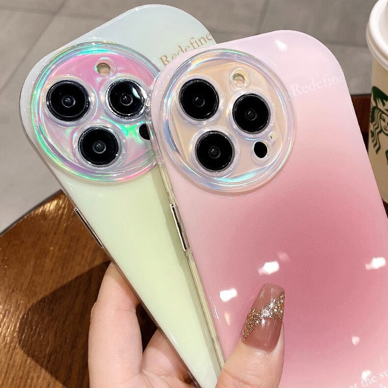 丸みフォルム×透明感グラデーション｜高品質シリコンiPhoneケース