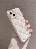 ビジューデザインキルティングiPhoneケース