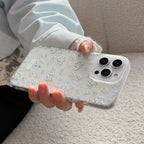 ブルーフラワー｜クリアiPhoneケース