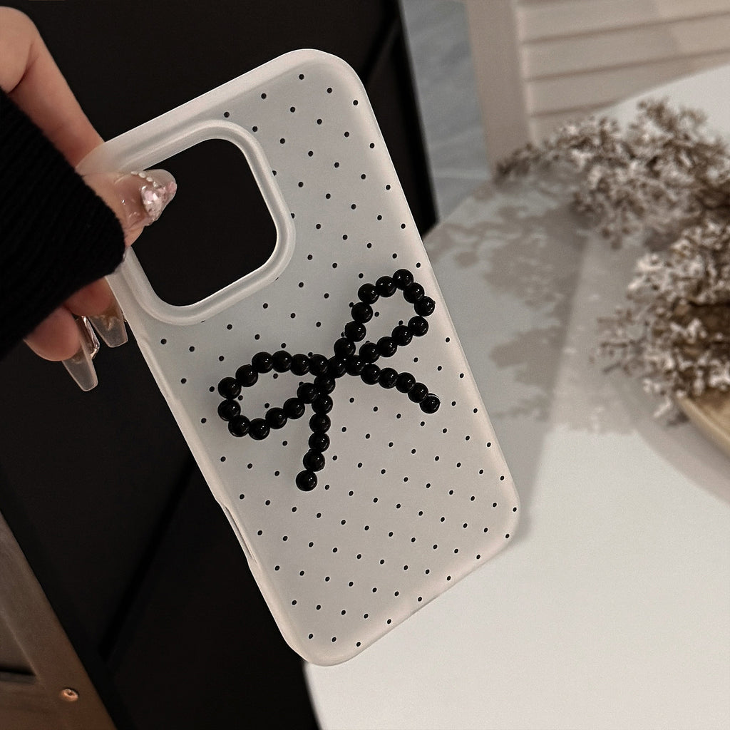 ドット×立体リボン｜TPU iPhoneケース