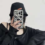 メタリックキルティングiPhoneケース