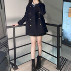 ダブルボタンショートコート