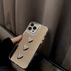 立体トリプルハート｜ミラーiPhoneケース