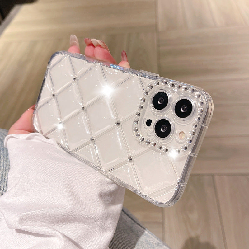 ビジューデザインキルティングiPhoneケース