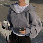 クロップドジップパーカー｜ボリュームスリーブ