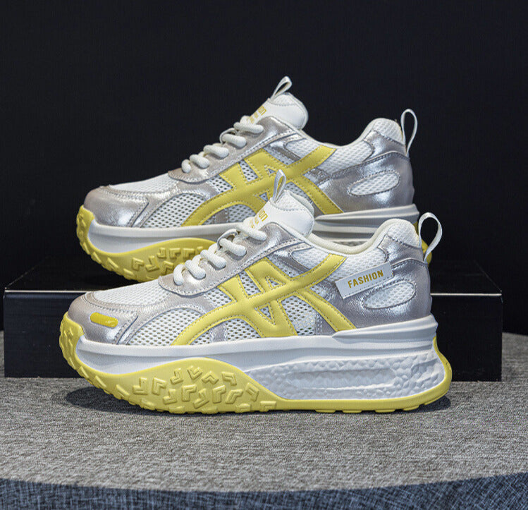 ボリュームメッシュ｜サイドライン厚底スニーカー