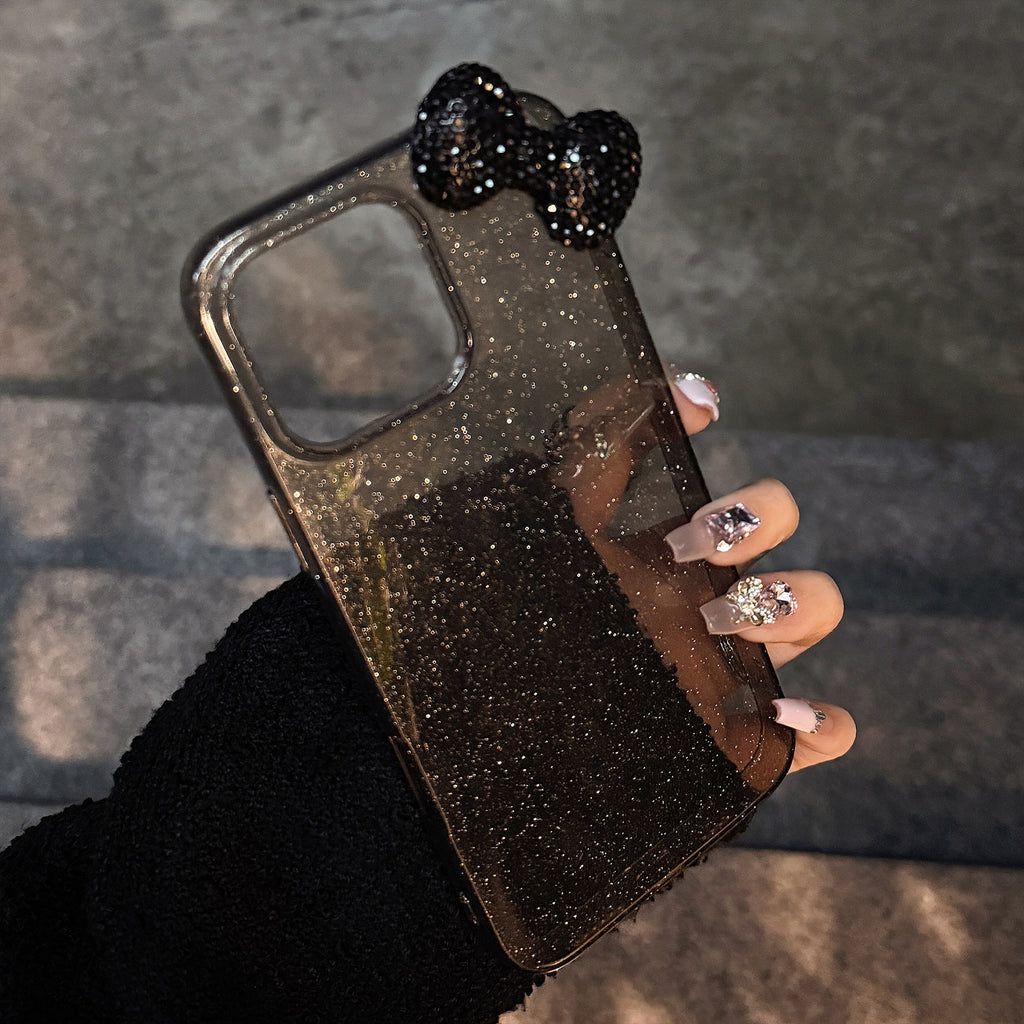 キラめきリボンチャーム｜グリッターiPhoneケース