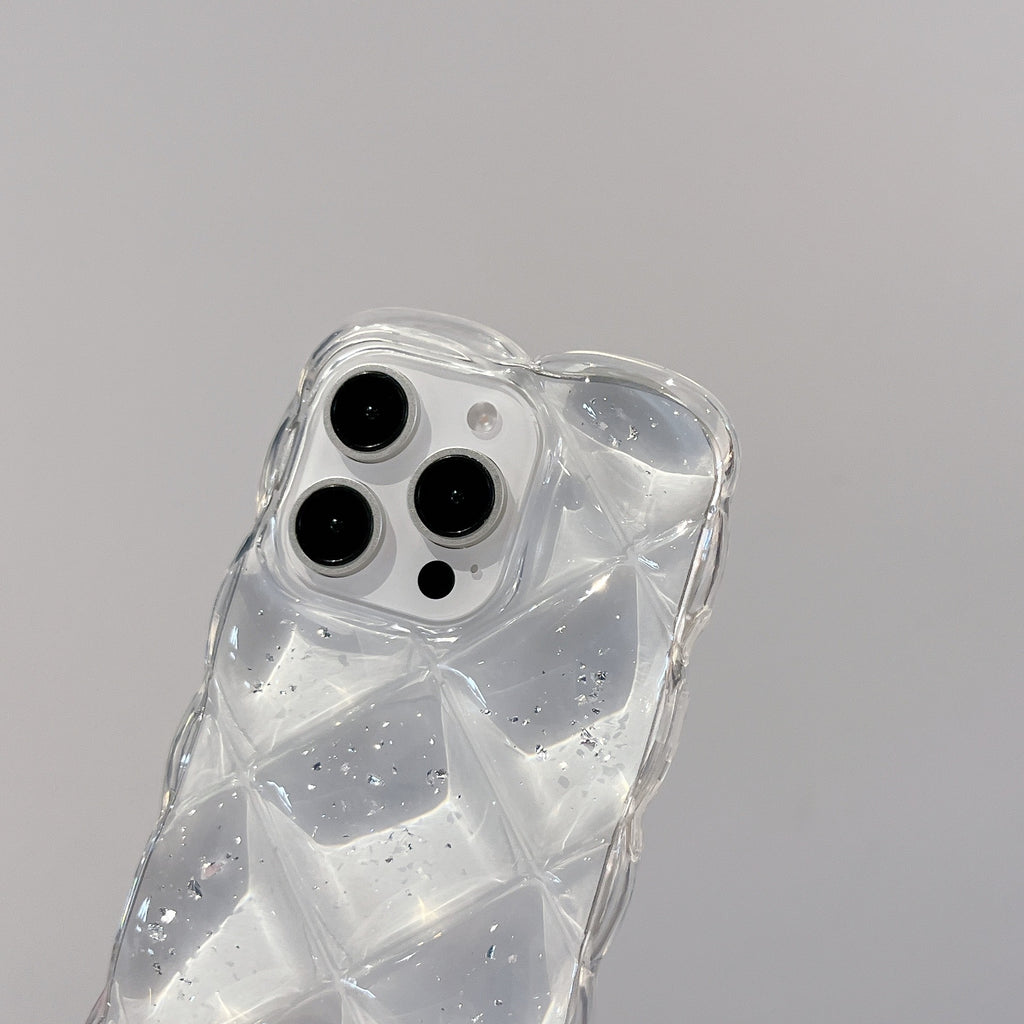 クリアキルティングラメiPhoneケース