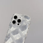 クリアキルティングラメiPhoneケース