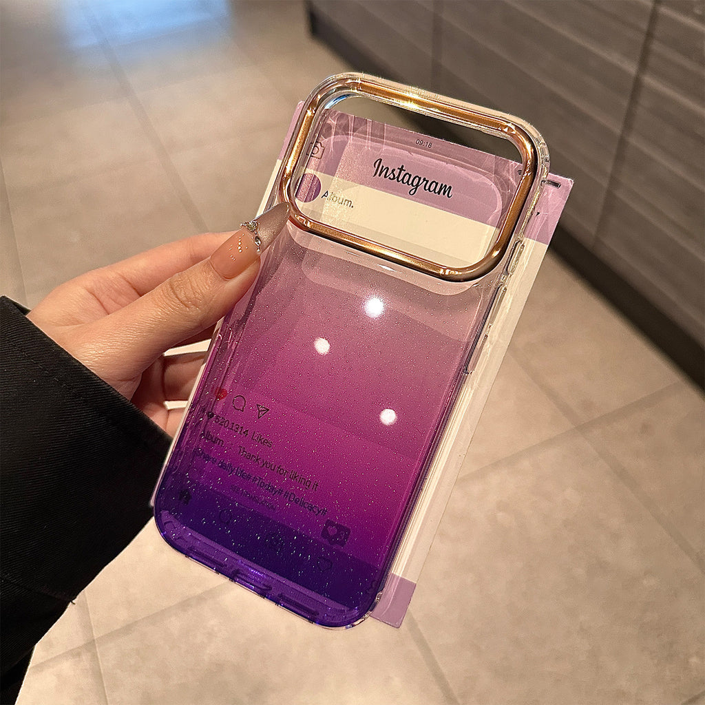 【iPhone17シリーズ対応】グラデーションカラー｜きらめきクリアiPhoneケース