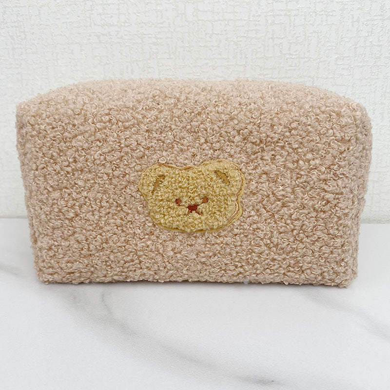 くまフェイス｜ふわもこメイクポーチ