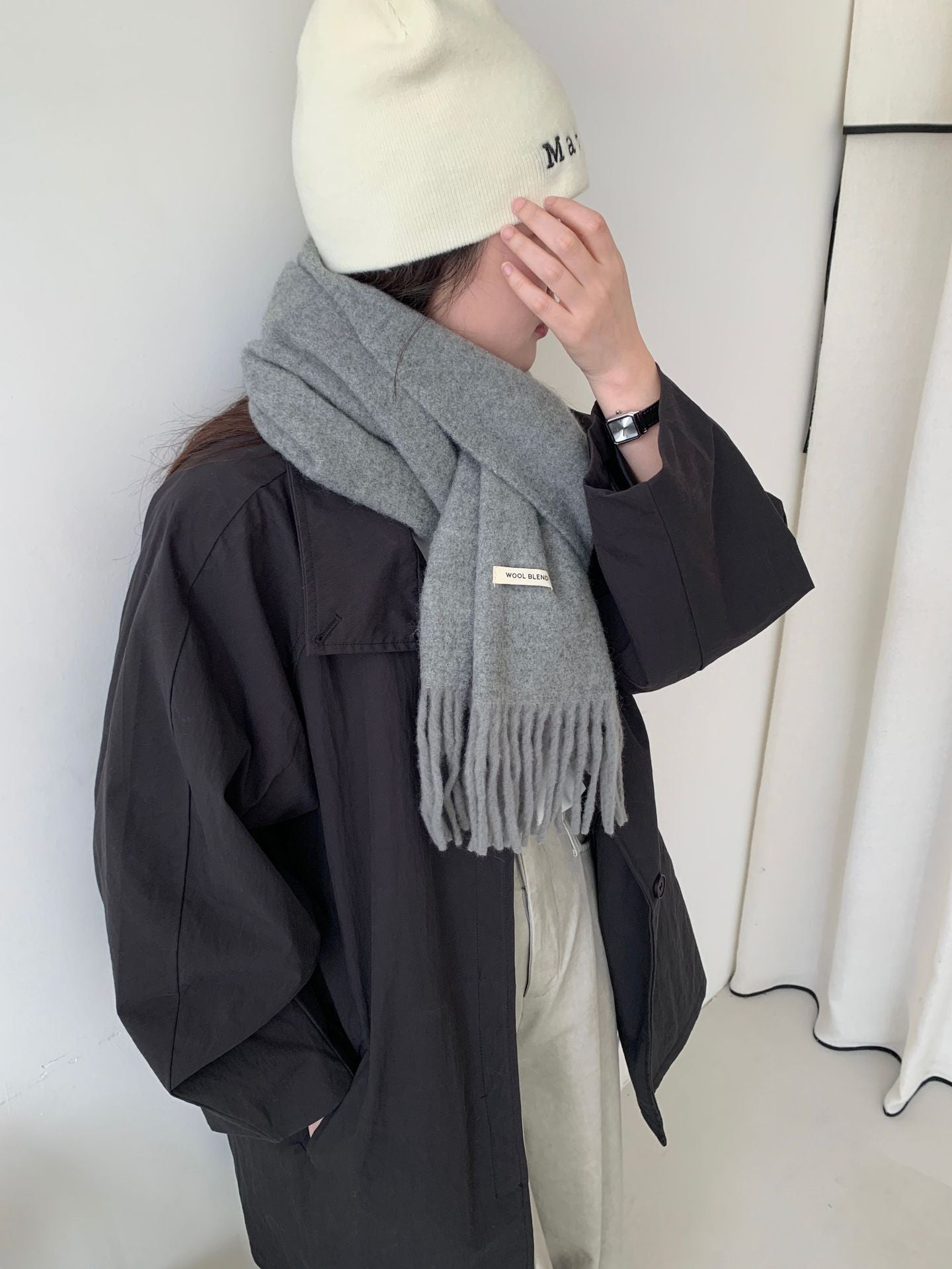 ウールライクシンプルマフラー