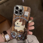 ビーズチャーム付き｜ころんとシルエットのiPhoneケース