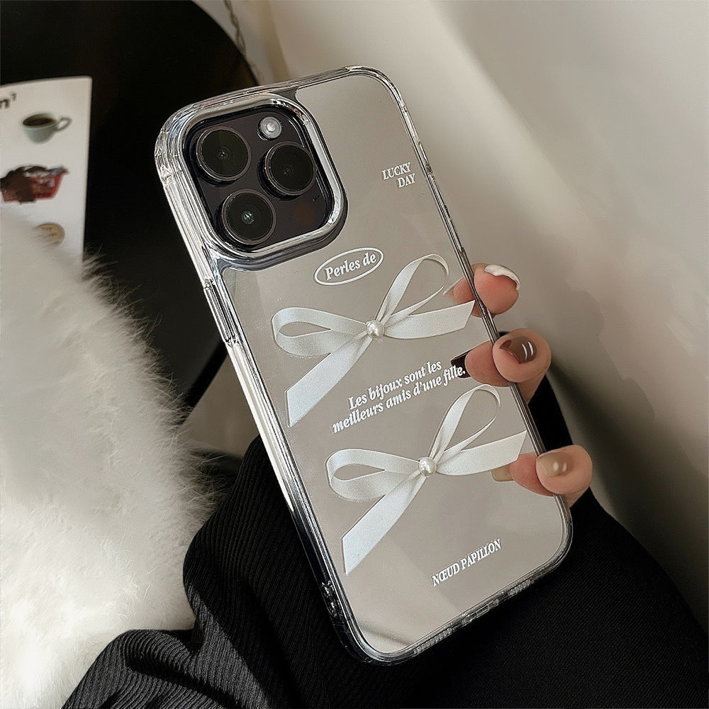 キラッと映えるミラー｜リボンパール iPhoneケース