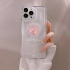 クリア×リボン｜ぷっくり輝くピンクのiPhoneケース