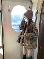 ツイードチェックオーバージャケット