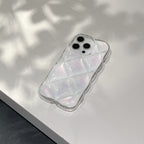 クリアキルティングラメiPhoneケース