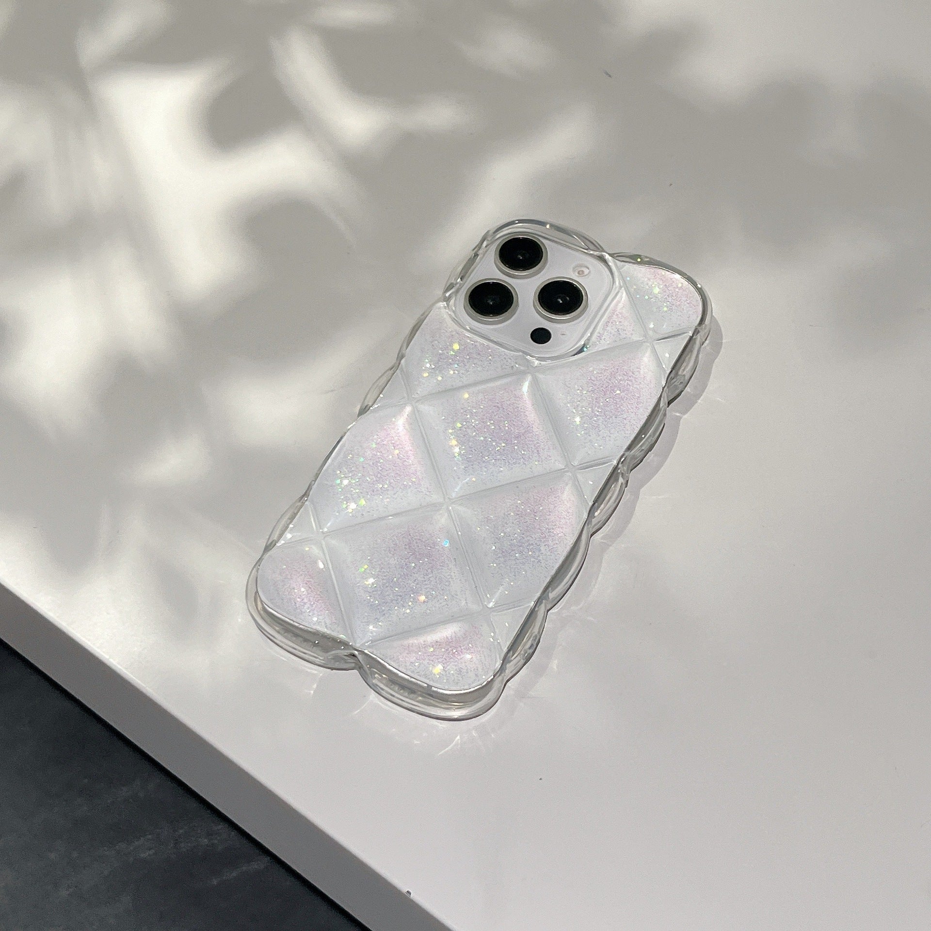 クリアキルティングラメiPhoneケース