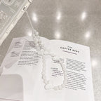 立体リボンチャーム付き｜波打ちフレームiPhoneケース