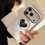 ドットリボンハートスタンドiPhoneケース