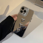 立体トリプルハート｜ミラーiPhoneケース