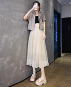 花柄リボン｜厚底サンダル