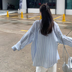 ストライプ柄｜ゆるシルエットオーバーシャツ