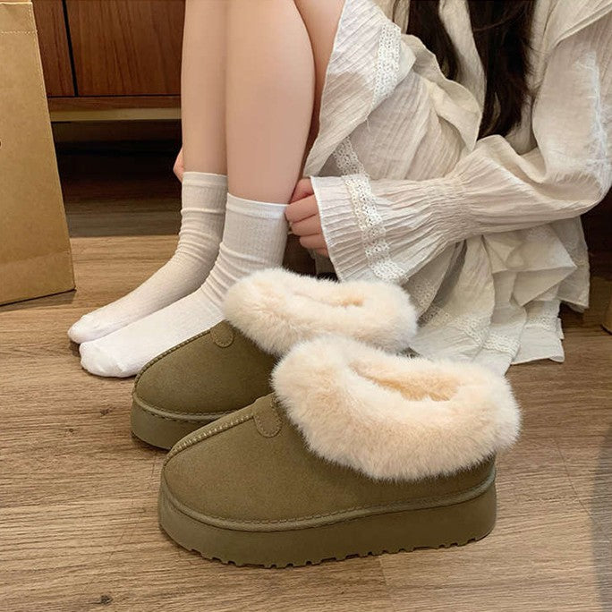 ボアショート厚底ムートンブーツ