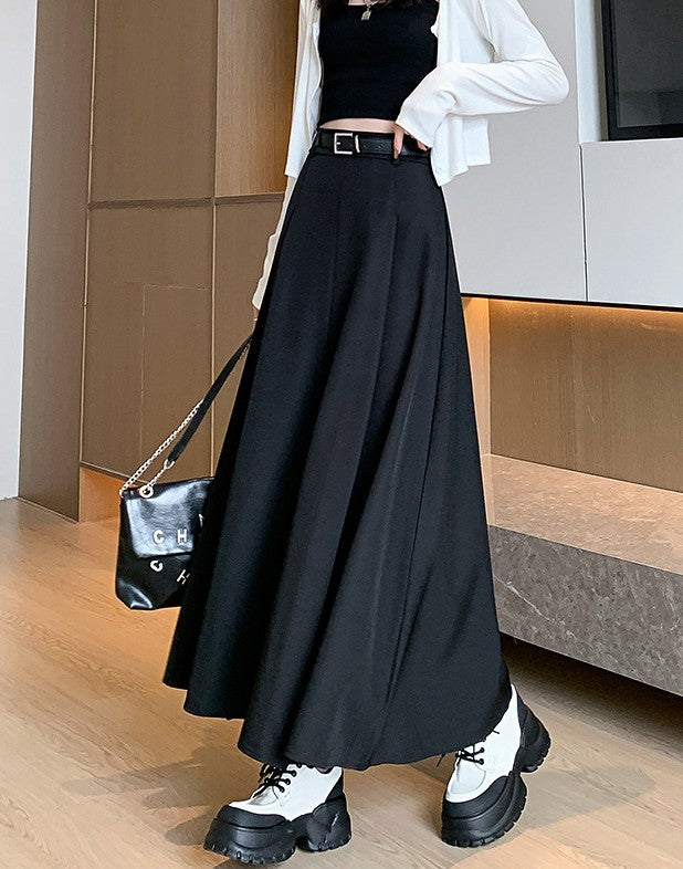 タック入りデザイン｜上品ロングスカート