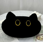 黒ねこフェイス｜ふわもこ小物ポーチ