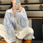 ストライプ柄｜ゆるシルエットオーバーシャツ