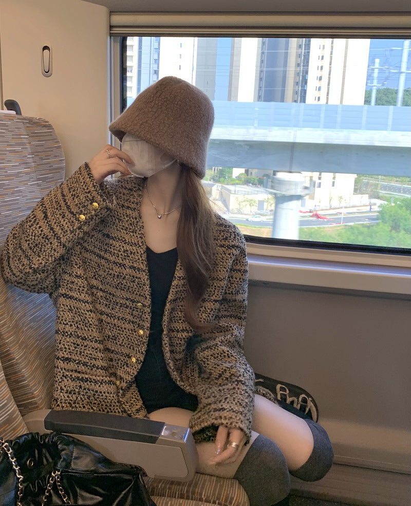 ツイードチェックオーバージャケット