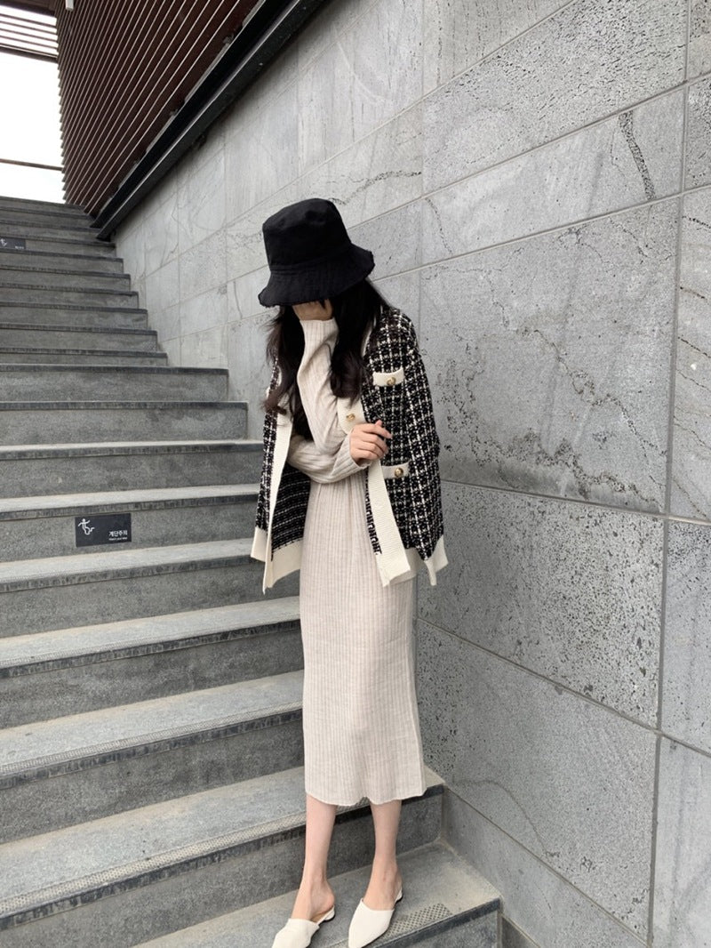 ツイードチェックカーディガン