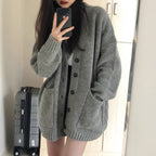 オーバーサイズリブニットカーディガン