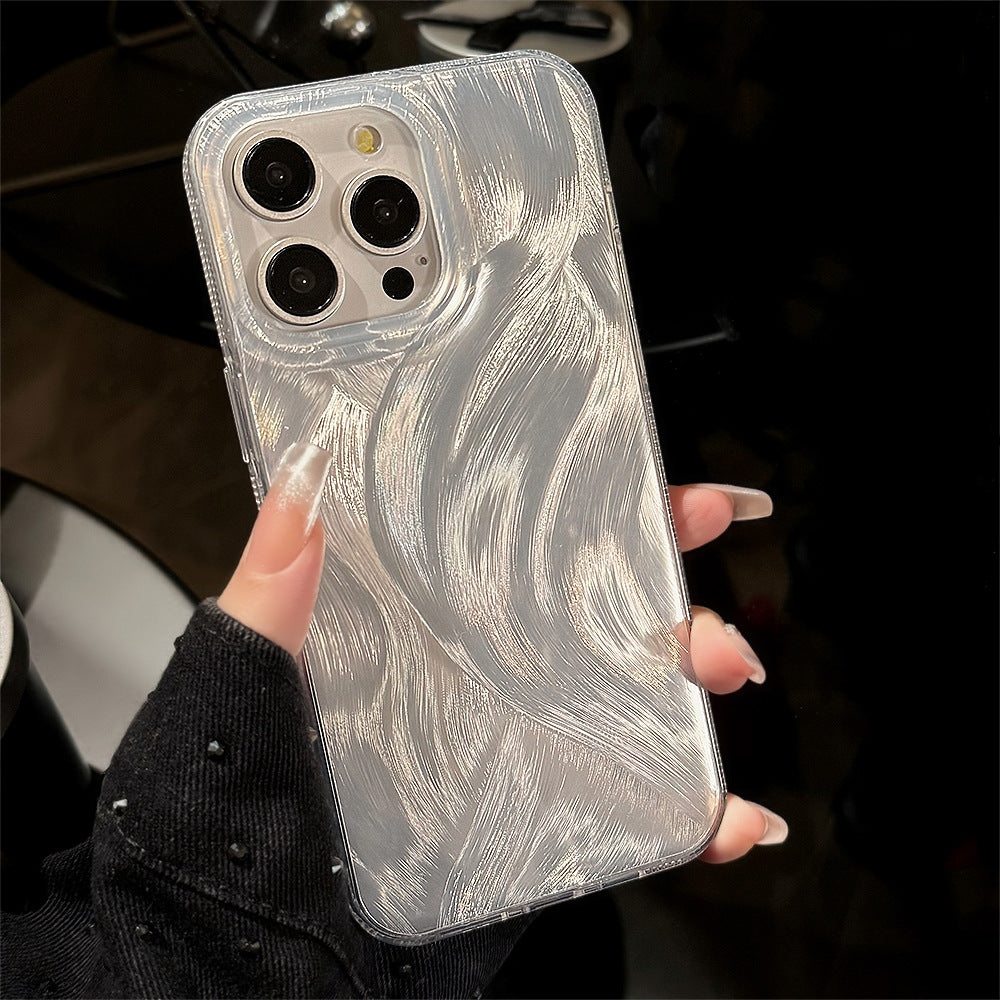 立体感あるアートパターン｜グリッターストロークケース