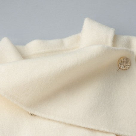 ゴールドボタンウールショートコート