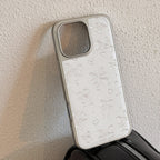 リボン柄クリア｜ホワイトデザインiPhoneケース