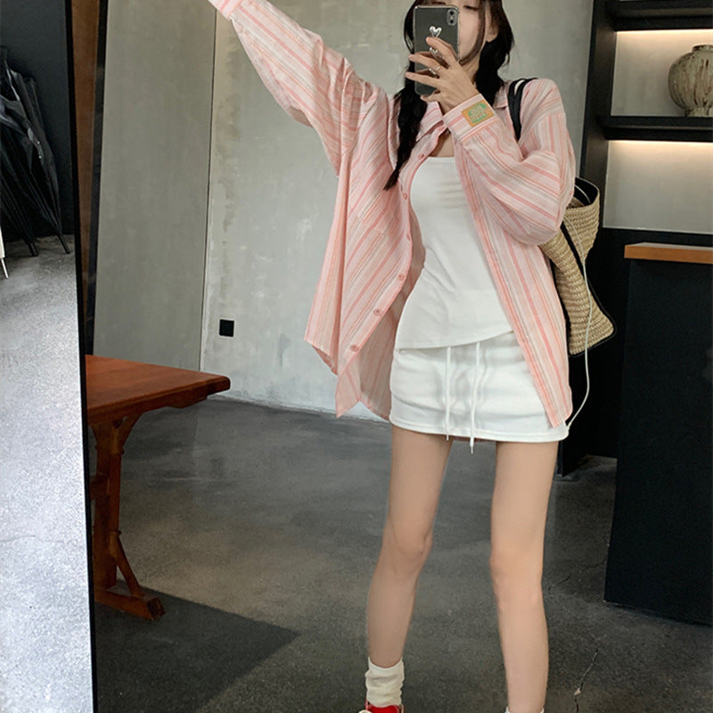 ストライプ柄｜ゆるシルエットオーバーシャツ