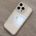 きらめくラインストーンフレーム｜クリアiPhoneケース