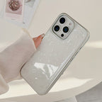 リボン柄クリア｜ホワイトデザインiPhoneケース