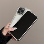 シルバーグロス｜レザー調iPhoneケース