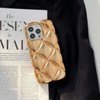 メタリックキルティングiPhoneケース